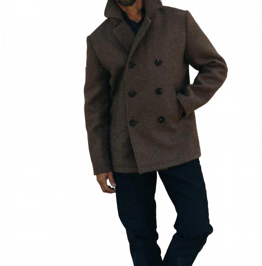 NEW TAYLOR STITCH mariner melton wool coat in sable
